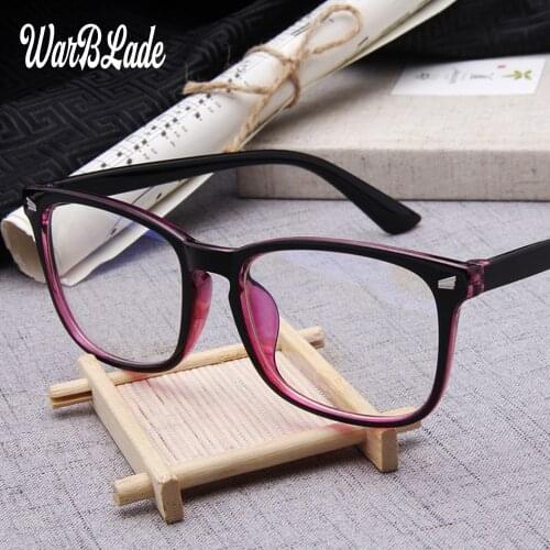 2019 New Womens Square Anti-Blue Glasses Anti-radiation Eyeglasses Transparent Retro Vintage Glasses Frame Classic Eyewear