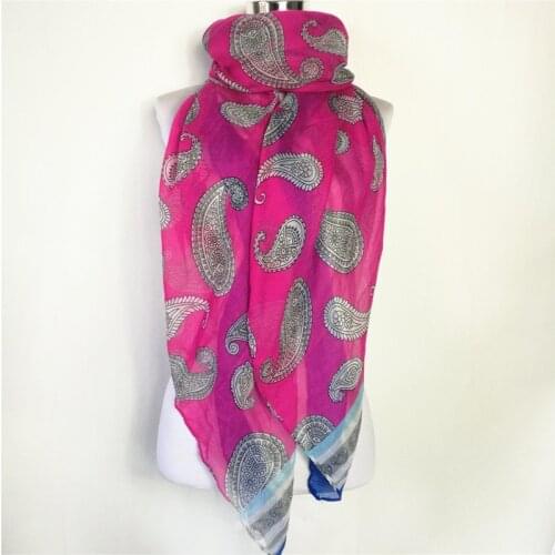 2019 spring women scarf hot sale long Scarf Female floral Print Scarves new Cashew flowers scarf Shawl Wrap