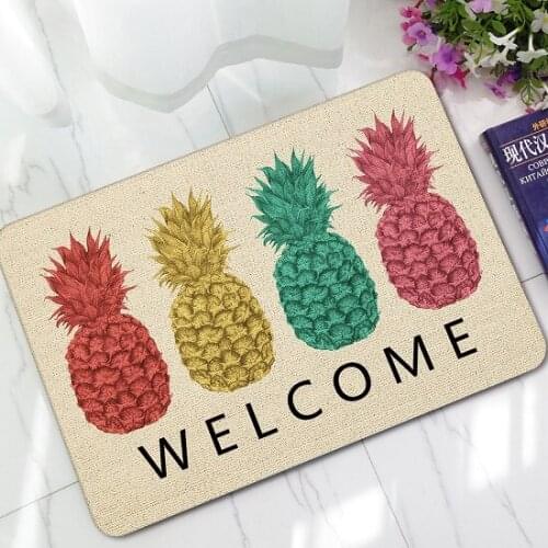 New Welcome Doormats Rubber Door Mat 3D Watermelon Fruit Pineapple Carpet For Living Room Bedroom Floor Mats Kitchen Rugs Tapete