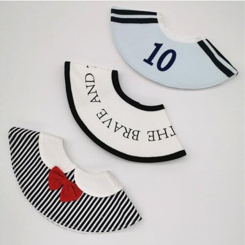 New childrens cotton bib sports style baby saliva towel cute shape baby round saliva pocket