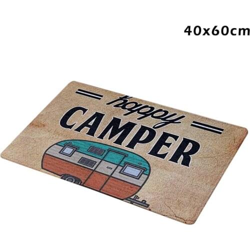 Happy Camping Door Mat Entrance Floor Rug Bathroom Pad Non Slip Carpet Home Decor B99