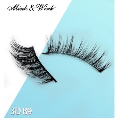 Mink & Wink 3Pairs Soft and Natural Black Mink Eyelashes Korean False Eyelashes 3D Eyelashes 100% Hand Made with Fast Shipping