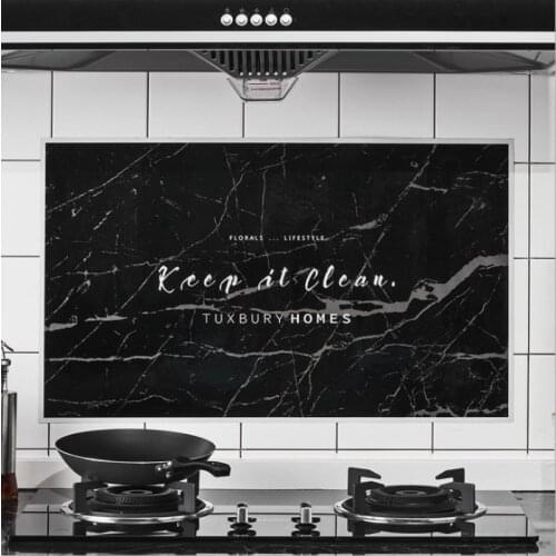 Self-adhesive High Temperature Anti-oil Stickers Household Aluminum Foil Kitchen Cupboard Sticker Decor Waterproof Oil-proof