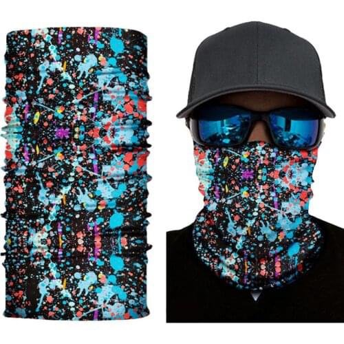 Neck Gaiter Scarf Outdoor Colorful Print Headscarf Skiing Snowboard Windproof Half Face Cover Warmer Scarves Hood For Women Men