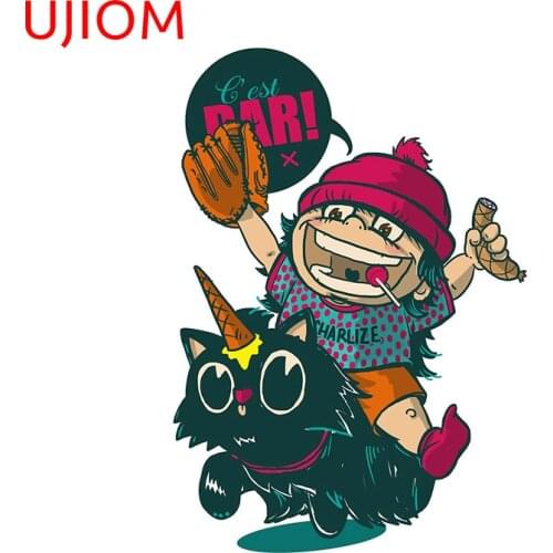 UJIOM Charlize Sticker Bathroom Floor Decal Kids Rooms PVC Removable Wall Stickers Home Decor Art Sticker Wall Decoration Poster