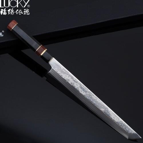 27cm Japanese Sushi Knife for Kitchen VG10 Damascus Steel Sashimi Salmon Fish Filleting Cooking Knife with Ebony Handle 3.1W