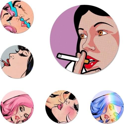 58mm pop art Icons Pins Badge Decoration Brooches Metal Badges For Clothes Backpack Decoration