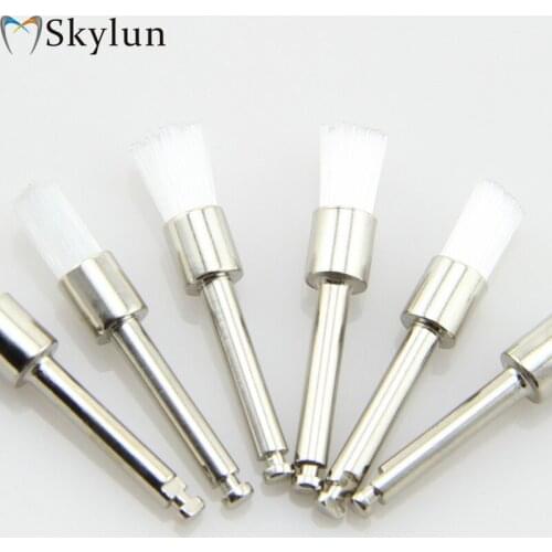 1000PCS Dental Polishing Brush prophy brush Latch style flat Prophylaxis polishing brush White nylon Prophy nylon brush PB330