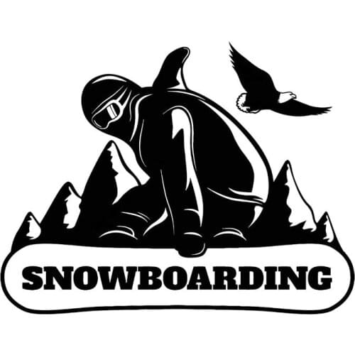 16.6CM*12.6CM Snowboarding Mountain Extreme Sports Vinyl Car-Styling Car Sticker