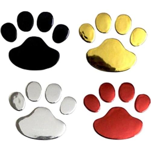 Cute Cartoon Dog Paw with Peach Heart Car Sticker Animal Dog Cat Love Pet Car Decal