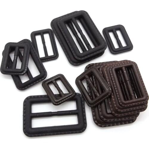 20Pcs 25mm-5cm straps from fabric Plastic faux leather slider Tri Glide adjust buckles Bag Shoes Clothes leather belt-ring part