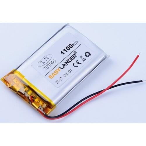 753050 3.7V 1100mAh Rechargeable Li-Polymer Li-ion Battery For MP4 MP5 PDA GPS DVR tools tablet pc DVD power bank Speaker 752949