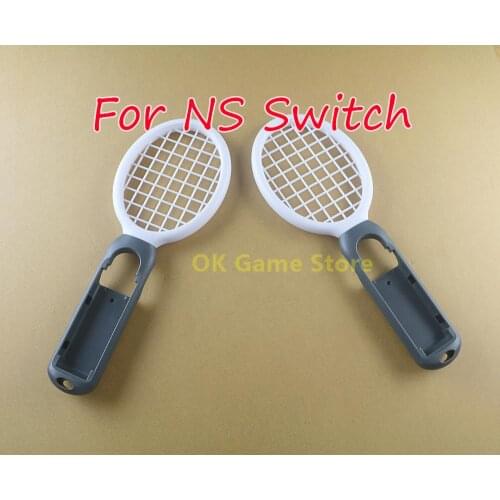 8pairs Left Right Handle Controller ABS Tennis Racket with Hand Strap for Nintend Switch NS Tennis ACE Game Player Controller