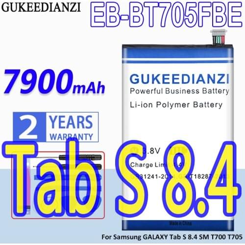 High Capacity GUKEEDIANZI Battery EB-BT705FBE 7900mAh For Samsung GALAXY Tab S 8.4 SM T700 T705 S8.4
