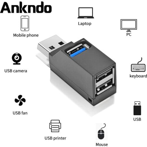 ANKNDO USB HUB 3.0 2.0 Multi Port Expander Adapter Laptop USB Splitter For Keyboard Mouse Printer High Speed USB HAB For Xiaomi