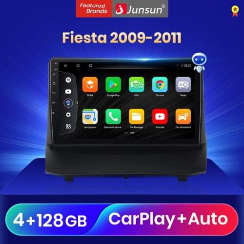 Junsun V3 Pro Qualcomm Voice Control Android 10 Car Radio Multimedia Player For Ford Fiesta 2009-2011 CarPlay Auto 2Din