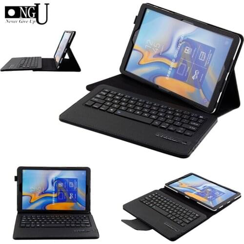 Bluetooth Keyboard Case for Samsung Galaxy Tab A 10.5 2018 SM-T590 SM-T595 T590 Luxury Leather Tablet Cover Detachable Keyboard