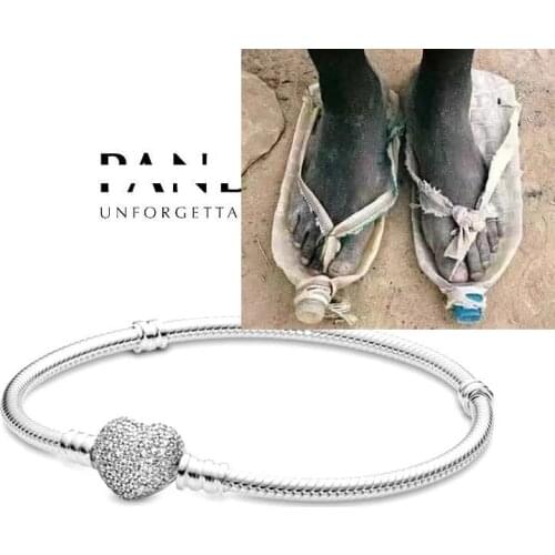 Silver Crystal Shinning Love Heart Clasp Charm DIY Bracelet 925 sterling silver bracelets women jewelry