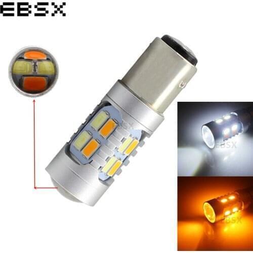 EBSX 20 PCS 1157 BAY15D P21/5W 5630 20SMD Car Led 12V Dual Colors Auto Turn Signal Lamp Bulb White Amamber Switchback LED Bulbs