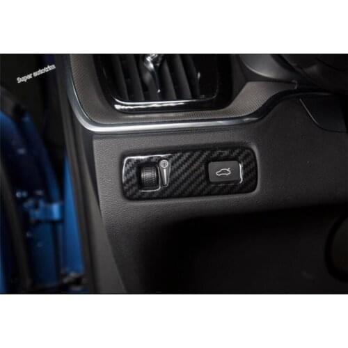 Lapetus Head Lights Lamp Switch Button Panel Cover Auto Accessory Trim 1 Pcs Fit For Volvo V90 Cross Country 2017 2018 2019 ABS
