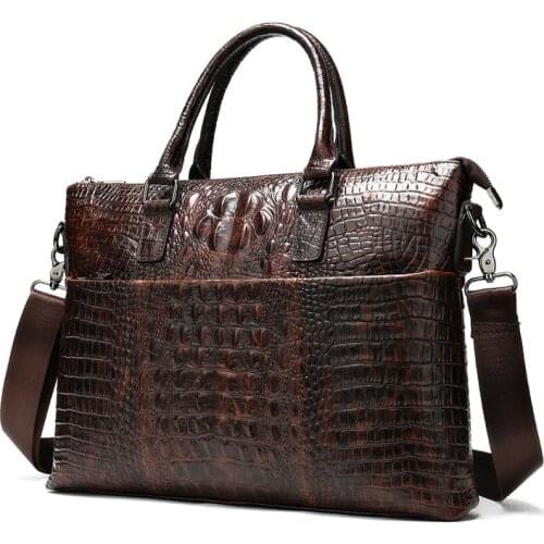 Men Briefcase Business Men Briefcase Bag Genuine Leather Laptop Bag Casual Man Bag Fashion Shoulder Bags