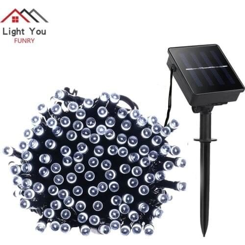 New 100LED Solar Christmas Light Strings LED Holiday Lights Christmas Day Decorative Lantern Strings