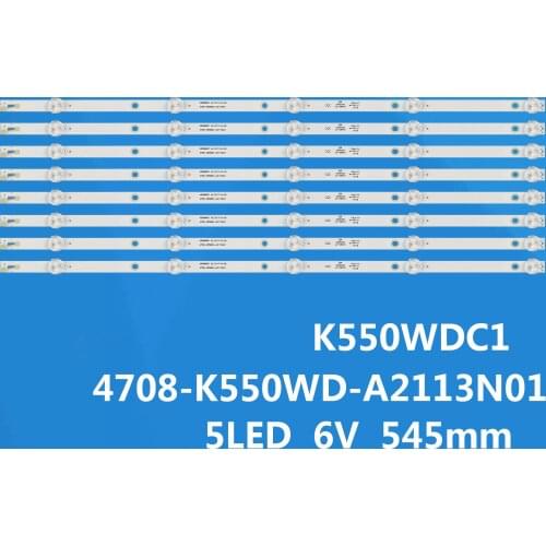 New 8 PCS/lot 5LED 545mm LED backlight strip for 55PUF6092 K550WDC1 A2 4708-K55WDC-A1113N01 K550WD-A2113N01 471R1P79