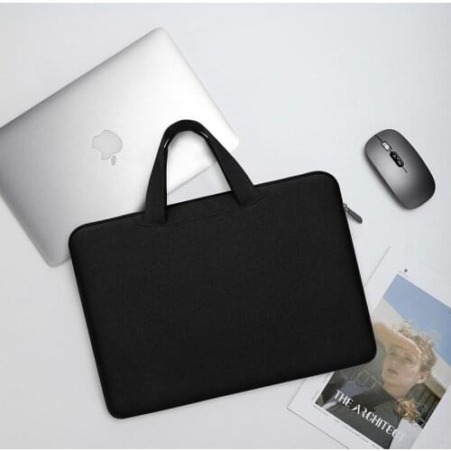 Pure color laptop bag portable business simple notebook tote bag suitable for xiaomi apple macbook asus dell lenovo briefcase