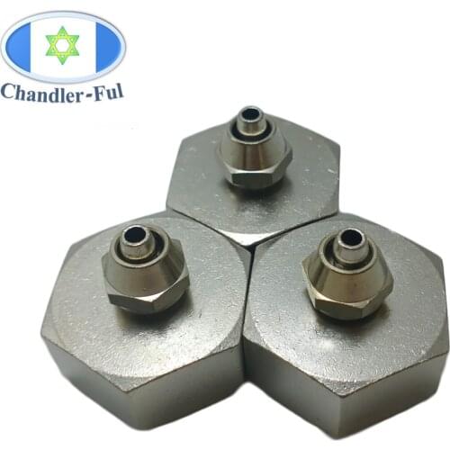 Garden Hose Adapter Convert 3/4 INCH Female Thread to 1/4 INCH Tubing Three Size Lock Cap- Brass Faucet to Hose Adapter