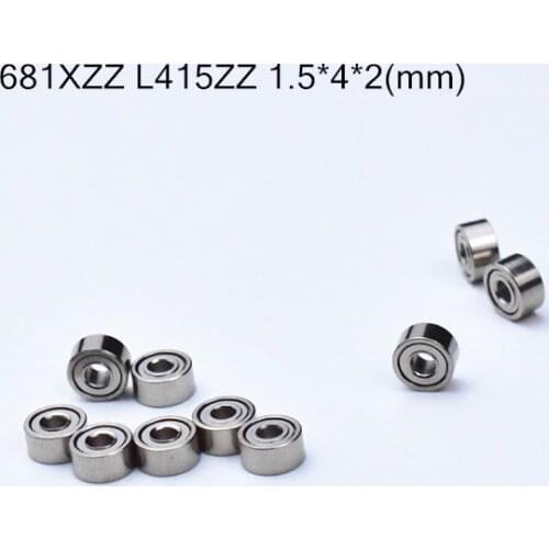 681ZZ 1.5*4*2 mm bearing 10pcs Metal Sealed Miniature Mini Bearing 681 681ZZ chrome steel deep groove bearing