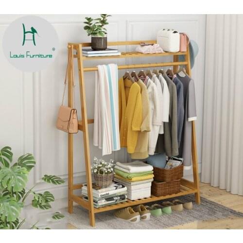 Louis Fashion Clothes Rack Simple Floor Bedroom Shelf