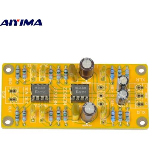 AIYIMA Balanced XLR to Unbalanced Single-ended RCA Preamplifier NE5532 Dual OP AMP Circuit Preamp Board Low Distortion