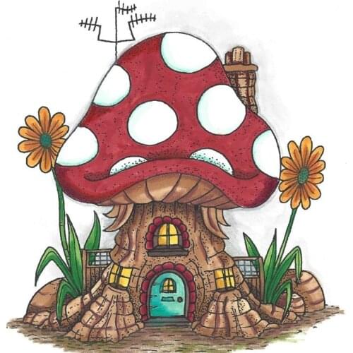 Mushroom Castle Transparent Clear Silicone Stamp/Seal for DIY scrapbooking/photo album Decorative clear stamp A7155