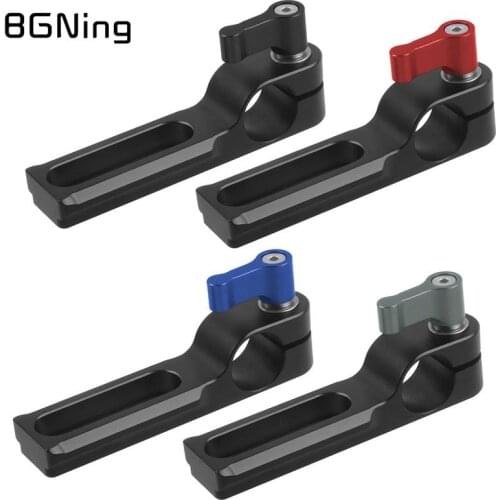 Standard Single 15mm Rod Clamp Rail Connector Adapter With NATO Safety Rail 1/4 Screws for DSLR Camera Top Handle/Plate/Cage Rig