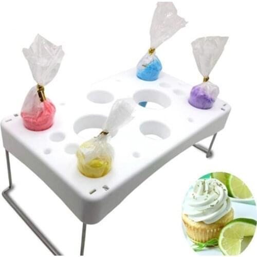 Folding Cake Piping Bag Rack Pastry Bag Stand Piping Bag Holder Cake Decor Tool