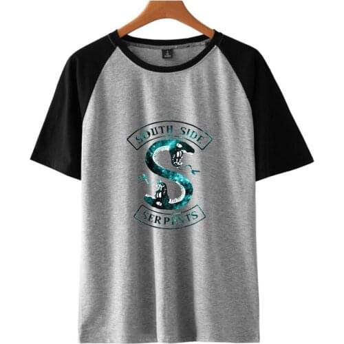 Unisex River Valley Town Streetwear Tshirt splice Korean Style Tee Shirt Print Summer Plus Size Tshirt White Women Clothing