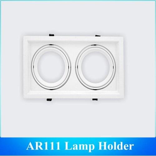 Embeded Ceiling lighting FrameTwo Head Rectangular Holder For AR111 PAR30 Spotlight 30PCS