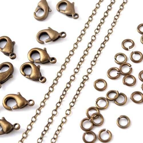 50m/roll Bronze Iron Metal Rolo Chains O Style Necklace Chains for Jewelry Making DIY Necklace Bracelet Findings Spool 5x1.5mm