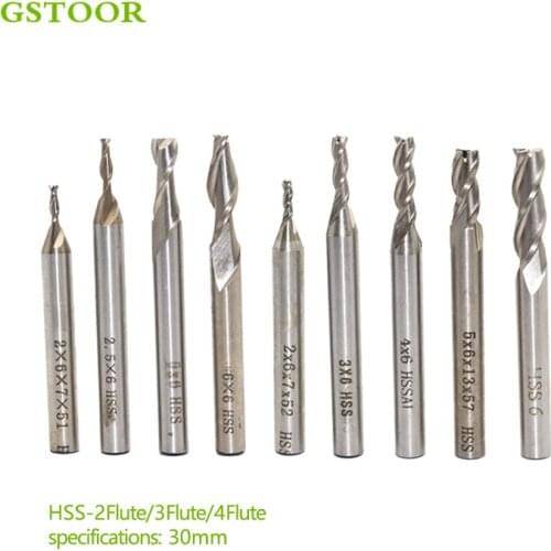 1PC HSS End Mill 30mm 2Flute 3Flute 4Flute HSS End Mill Cutter CNC For Lathe Milling Cutter