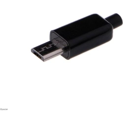 10 Sets Micro USB Welding Type Male 5 Pin Plug Connector w/Plastic Cover 4 in 1 DIY Damom