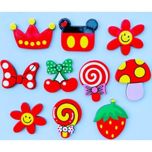 10 Cute Cartoon Fruit Lollipop Series Acrylic Kawaii Flat Bottom Scrapbook DIY Crafts Decoration Accessories 079