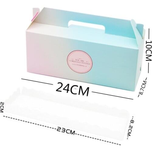 100Pcs Cupcake Box With Handle Macaron Roll Cake Kraft Paper Gift Packaging Box Kids Birthday Party Favor Wedding Cake Boxes