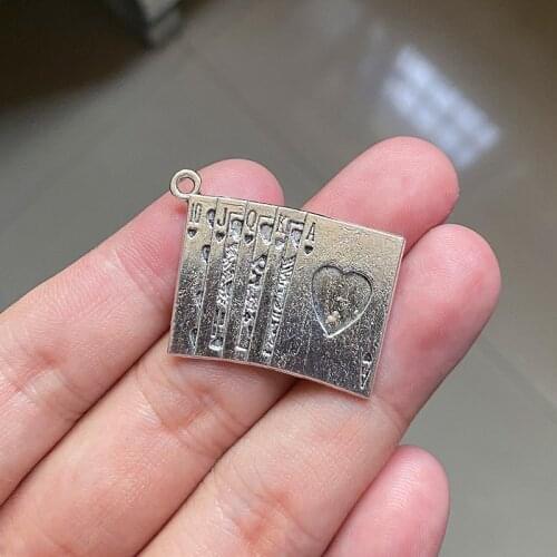 18pcs Playing Cards Poker Seqence DIY Handmade Pendant Necklace Earrings Accessories Charms Findings Jewelry Makeing Supplies