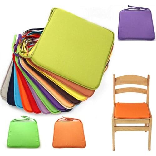 7 Colors 40x40cm Polyester Cushions Soft Seat Pad Dining Garden Home Kitchen Office Chair Seat Pads Square Cushion