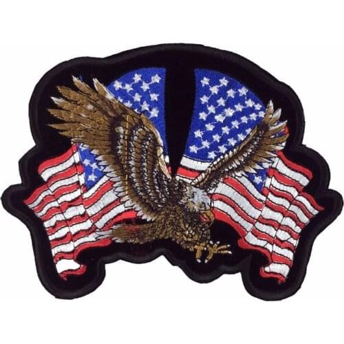PGY Clothing Accessories American Eagle Army Badge Punk Rock Bike Patch Large Embroidery Biker Patch Motorcycle Clothes Patch