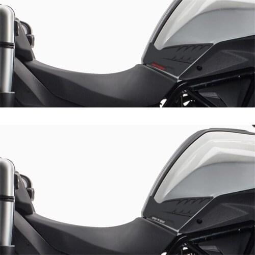 Black Moto Gas Tank Side Knee Grip Protector For Benelli TRK502 Motorcycle Tank Traction Side Pad Gas Fuel Knee Grip Decal 3D