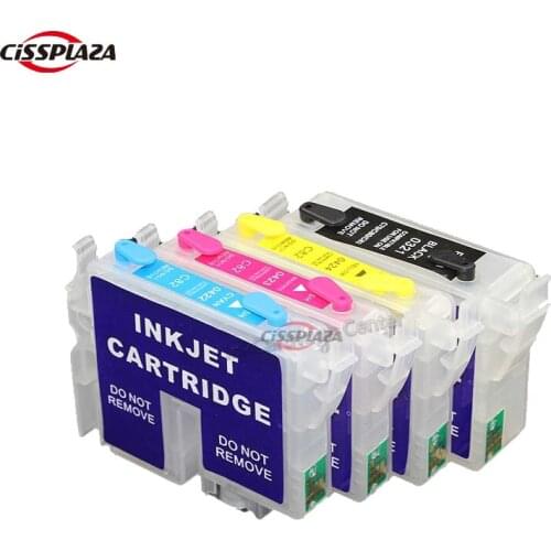 CISSPLAZA 5sets compatible For EPSON CX5100 CX5200 CX5300 CX5400 refillable ink cartridge T0321/T0422/T0423/T0424