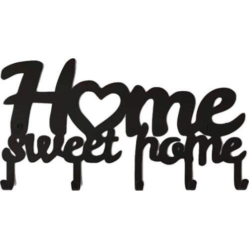 Key Holder for Wall Mount Sweet Home Organizer Decorative, Metal Wall Coat Rack Key Hanger for Front Door,Kitchen Holder