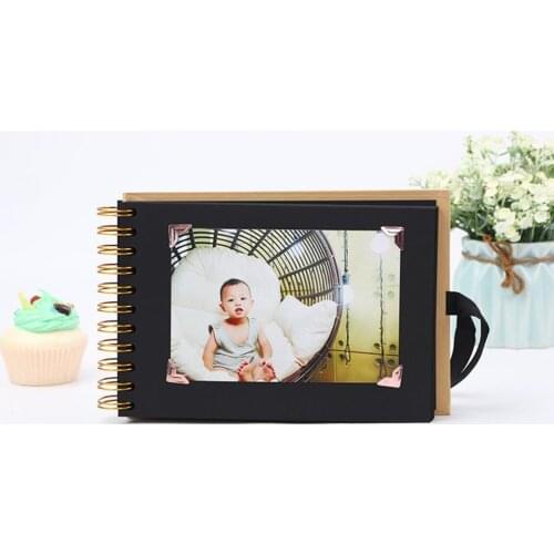 30 Pages Photo Album Bow Ribbon Retro Hand-made Scrapbook Paper DIY Craft Gift Kids Children Gift Scrapbooking Memory Album