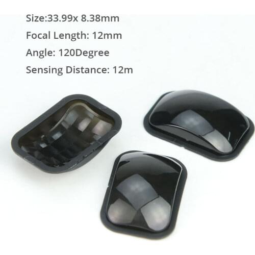 HDPE Black Human Body Infrared Sensing Fresnel Lens Focal Length 12mm PIR Lens